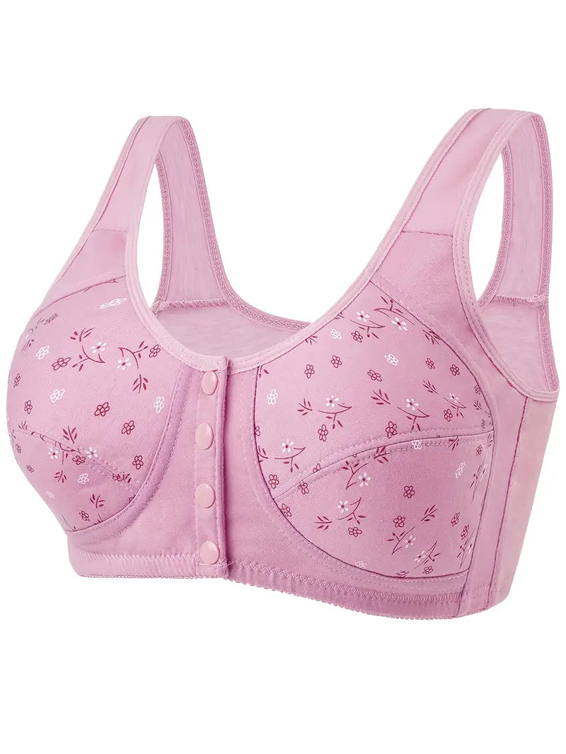 WOMEN'S Soft Cotton, FRONT FASTENING BRA, 4 COLOURS AVAILABLE, SIZE 16/18