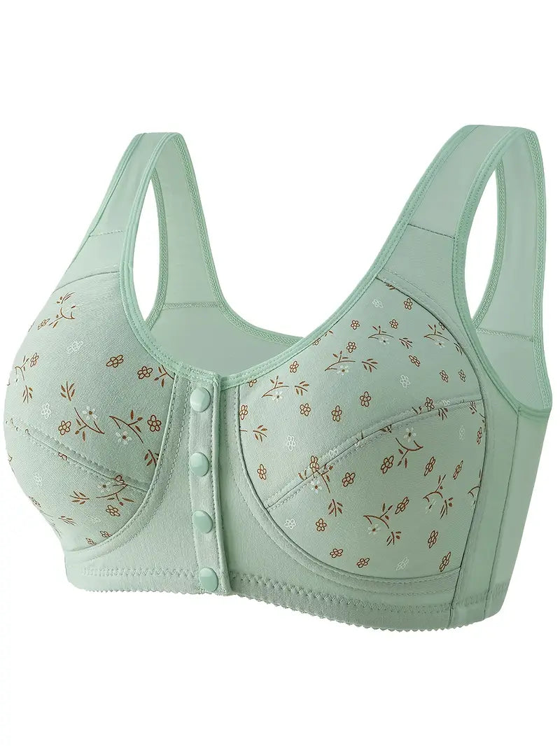 WOMEN'S Soft Cotton, FRONT FASTENING BRA, 4 COLOURS AVAILABLE, SIZE 16/18