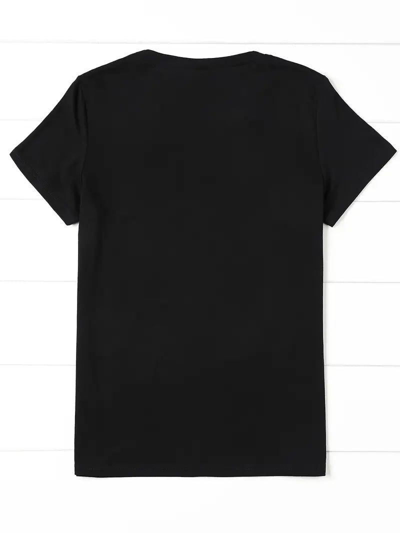 WOMEN'S RASTA, REGGAE, "JAMAICA GIRLS TRIP" PRINT BLACK T SHIRT, SIZE 16