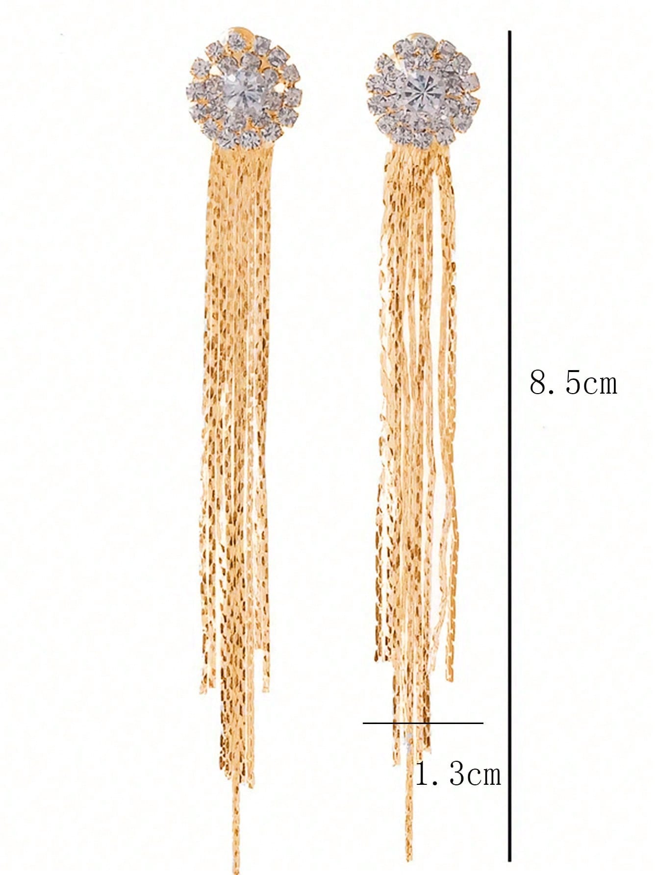 BEAUTIFUL WOMEN'S GOLD & RHINESTONE EVENING DRESS EARRINGS.