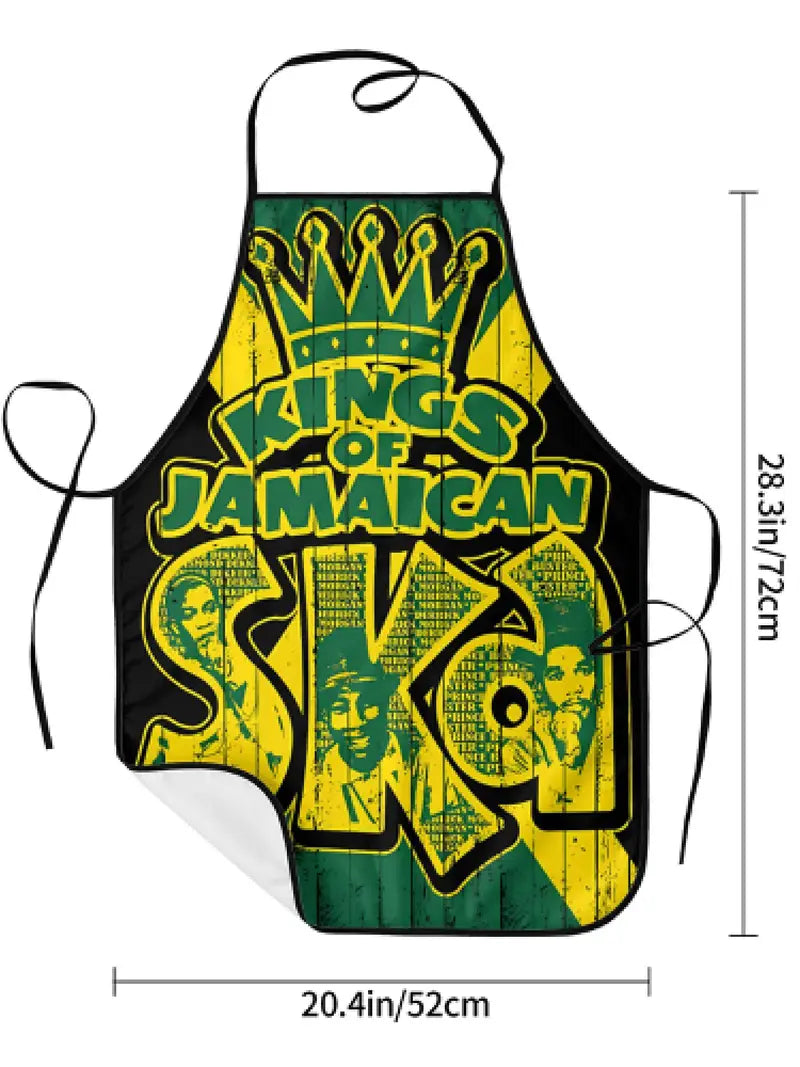 Rasta Reggae Jamaica Unisex Apron, Digital Print, "Kings of Jamaican Ska".