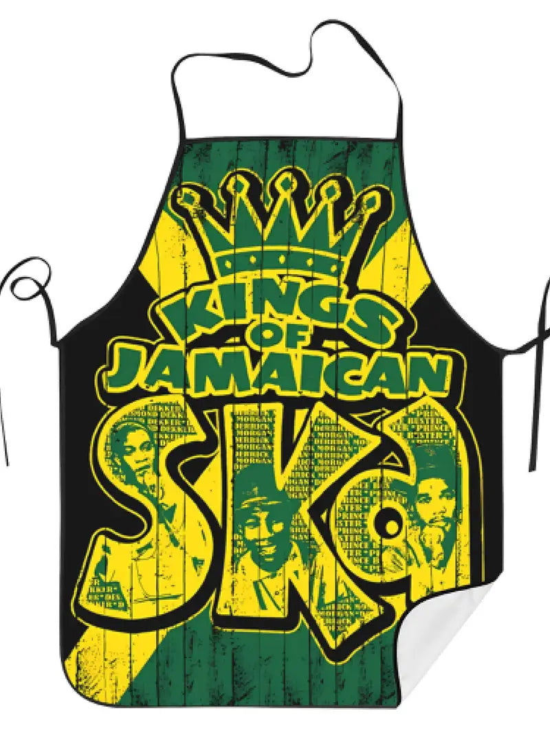 Rasta Reggae Jamaica Unisex Apron, Digital Print, "Kings of Jamaican Ska".