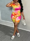 Multicolour Top & Shorts Set, Soft Stretch Jersey, Perfect for holiday, Size 8