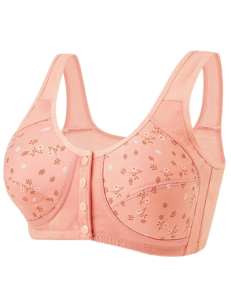 WOMEN'S Soft Cotton, FRONT FASTENING BRA, 4 COLOURS AVAILABLE, SIZE 16/18