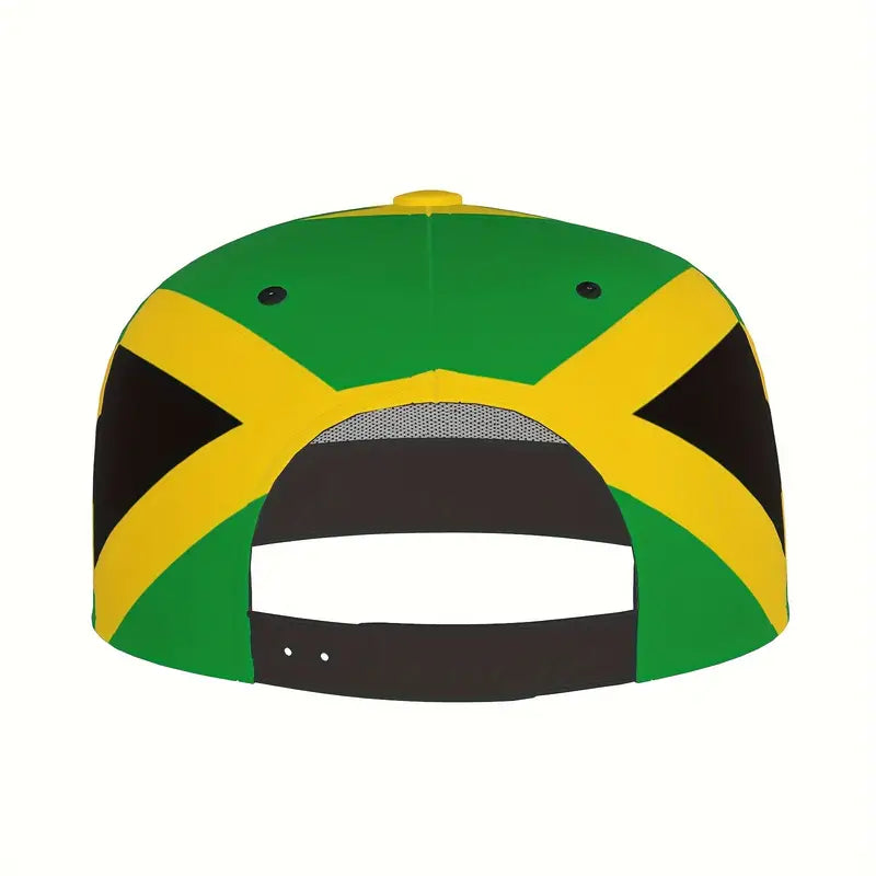 Men's Rasta, Reggae, Jamaica Flag, Hip Hop, Wide Peak Cap.