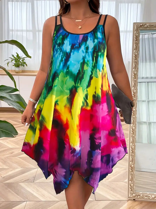 WOMEN'S Multicoloured Beach Cover Up or Mini DRESS