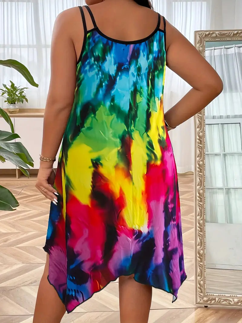 WOMEN'S Multicoloured Beach Cover Up or Mini DRESS