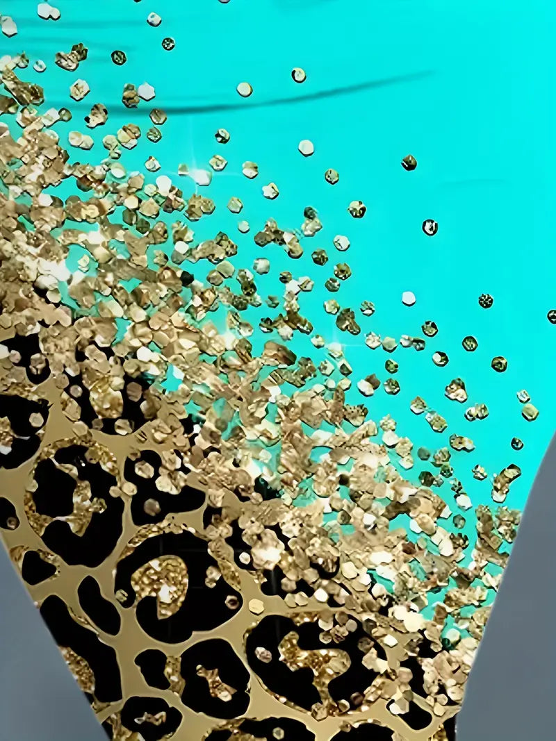 Women's Bodycon blue midi dress, "Nope" logo to front, Dress Size 16.